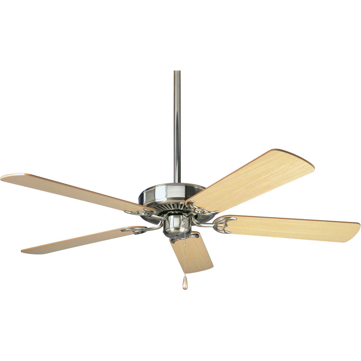 Progress P2501 09 AirPro 52 inch Brushed Nickel with Cherry Natural Cherry Blades Ceiling Fan